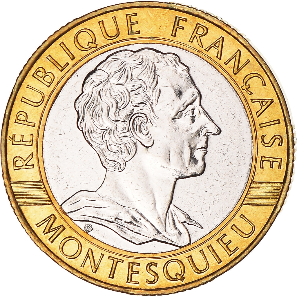 Monnaie, France, Montesquieu, 10 Francs, 1989, Monnaie de Paris, ESSAI, SPL