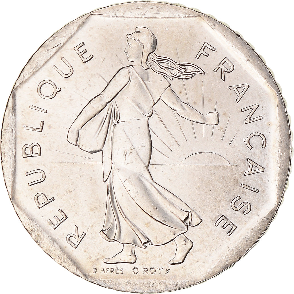 Coin, France, Semeuse, 2 Francs, 1993, MS(63), Nickel, Gadoury:547