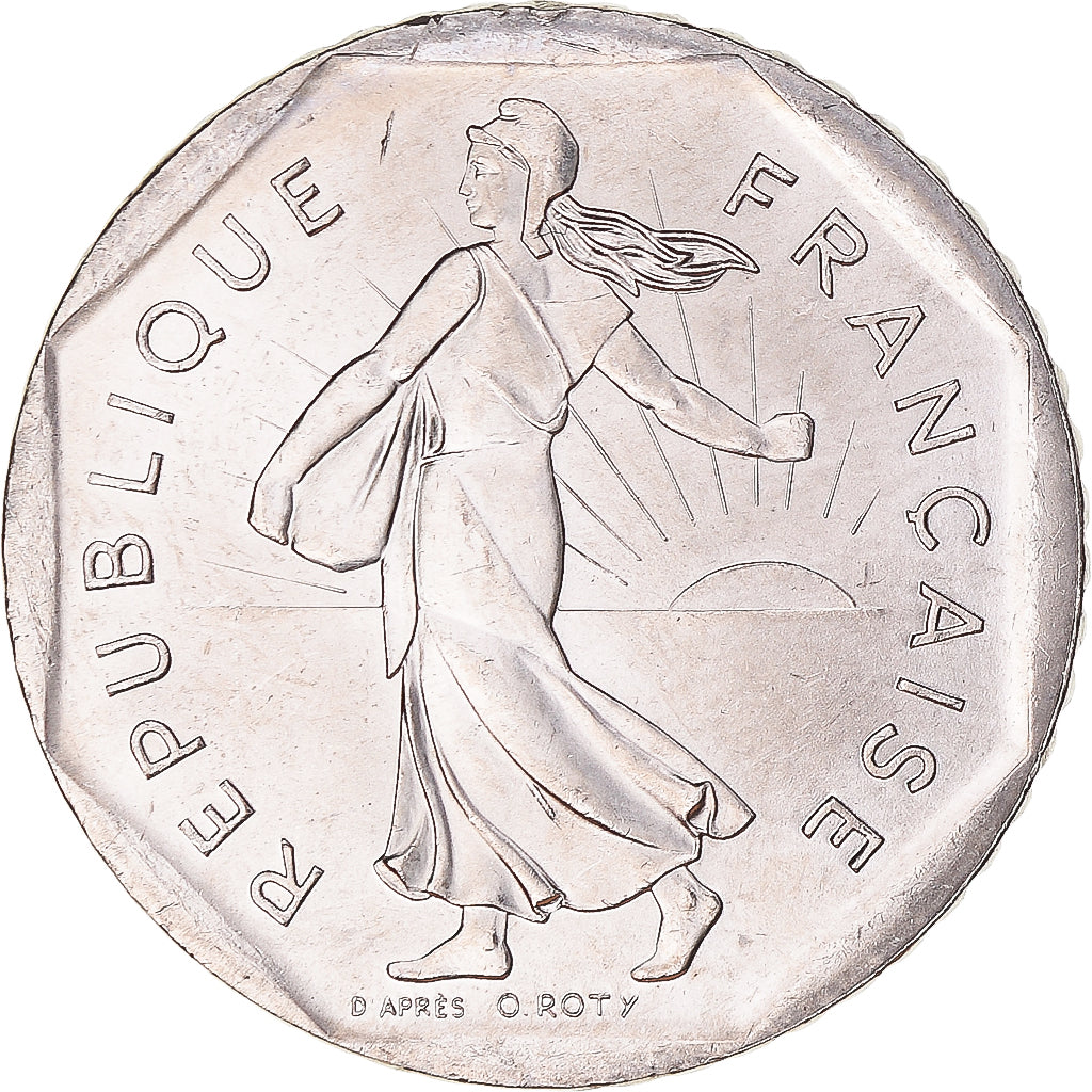 Munten, Frankrijk, Semeuse, 2 Francs, 1993, UNC-, Nickel, Gadoury:547