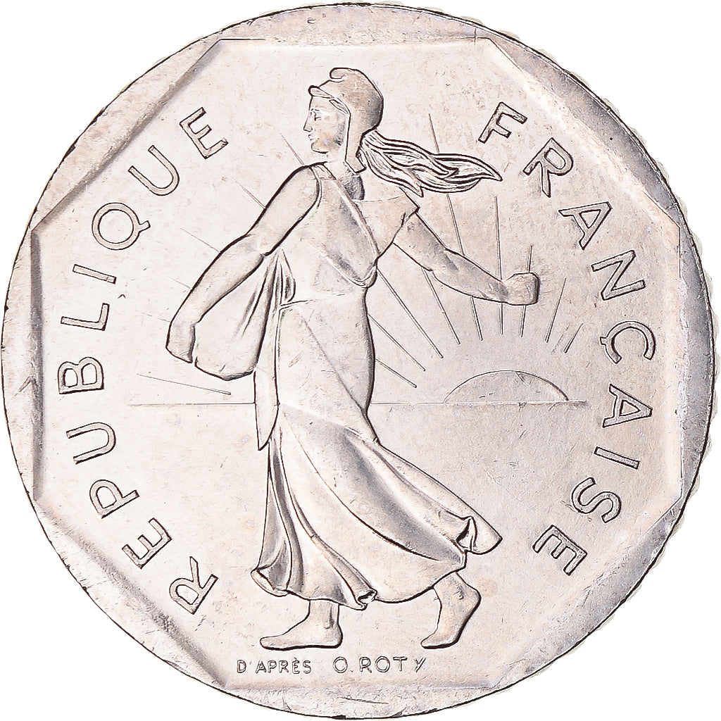 Münze, Frankreich, Semeuse, 2 Francs, 1995, UNZ, Nickel, Gadoury:547