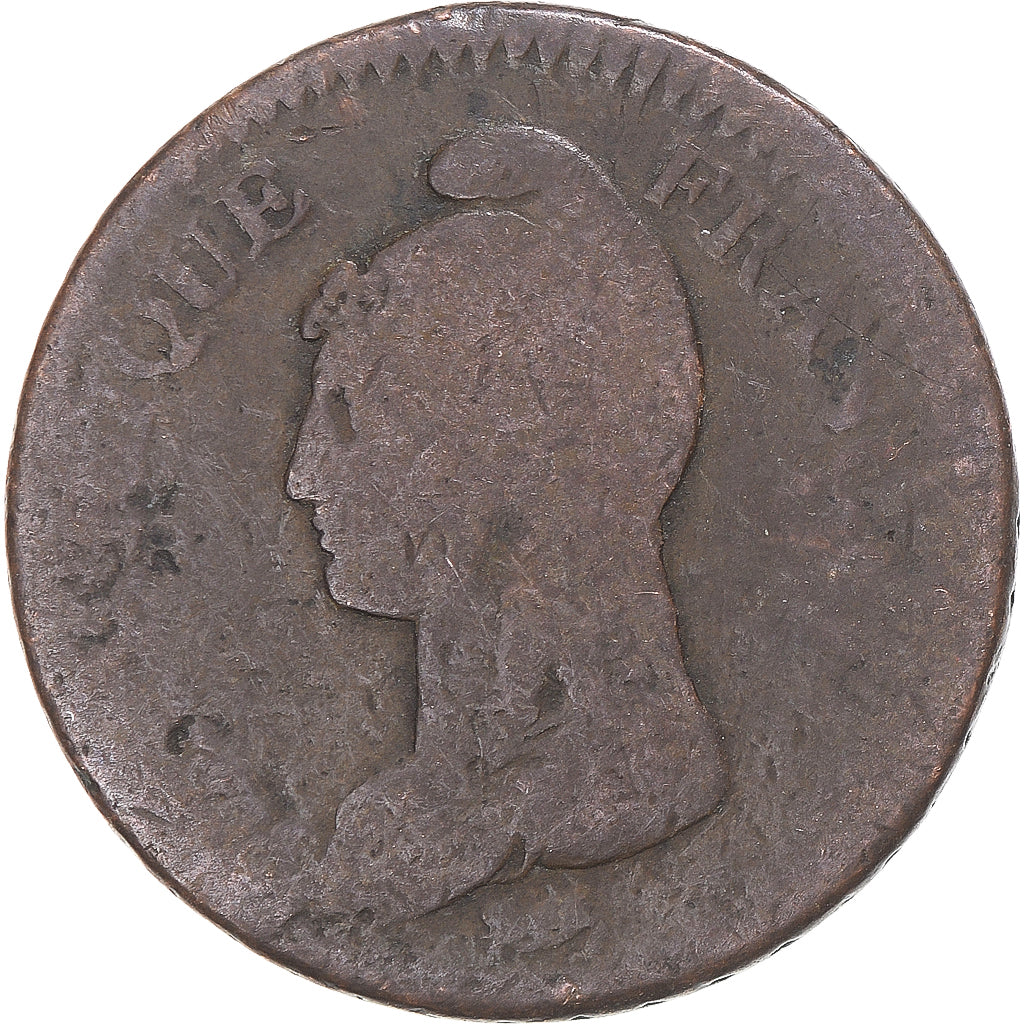 Münze, Frankreich, Dupré, Decime, AN 5, Paris, SGE+, Kupfer, Gadoury:187