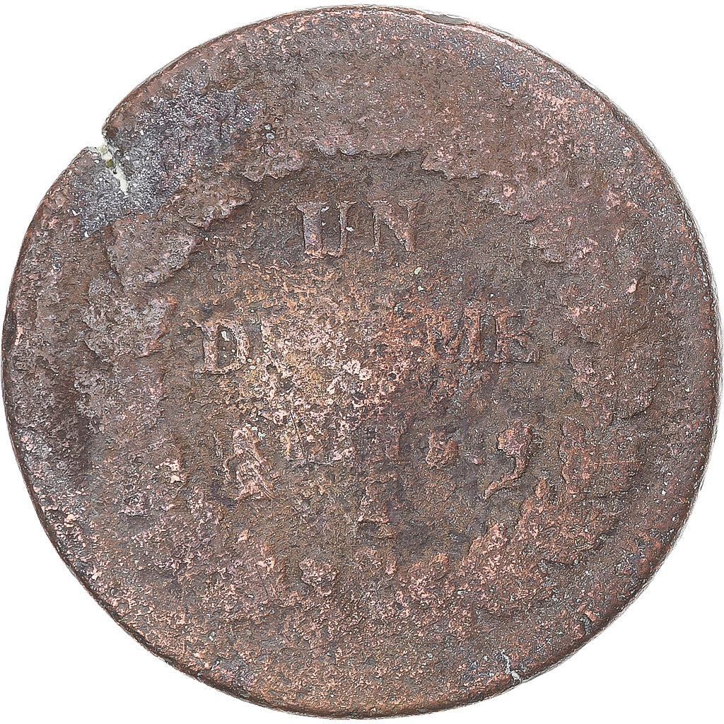 Coin, France, Dupré, Decime, AN 5, Paris, F(12-15), Copper, Gadoury:187