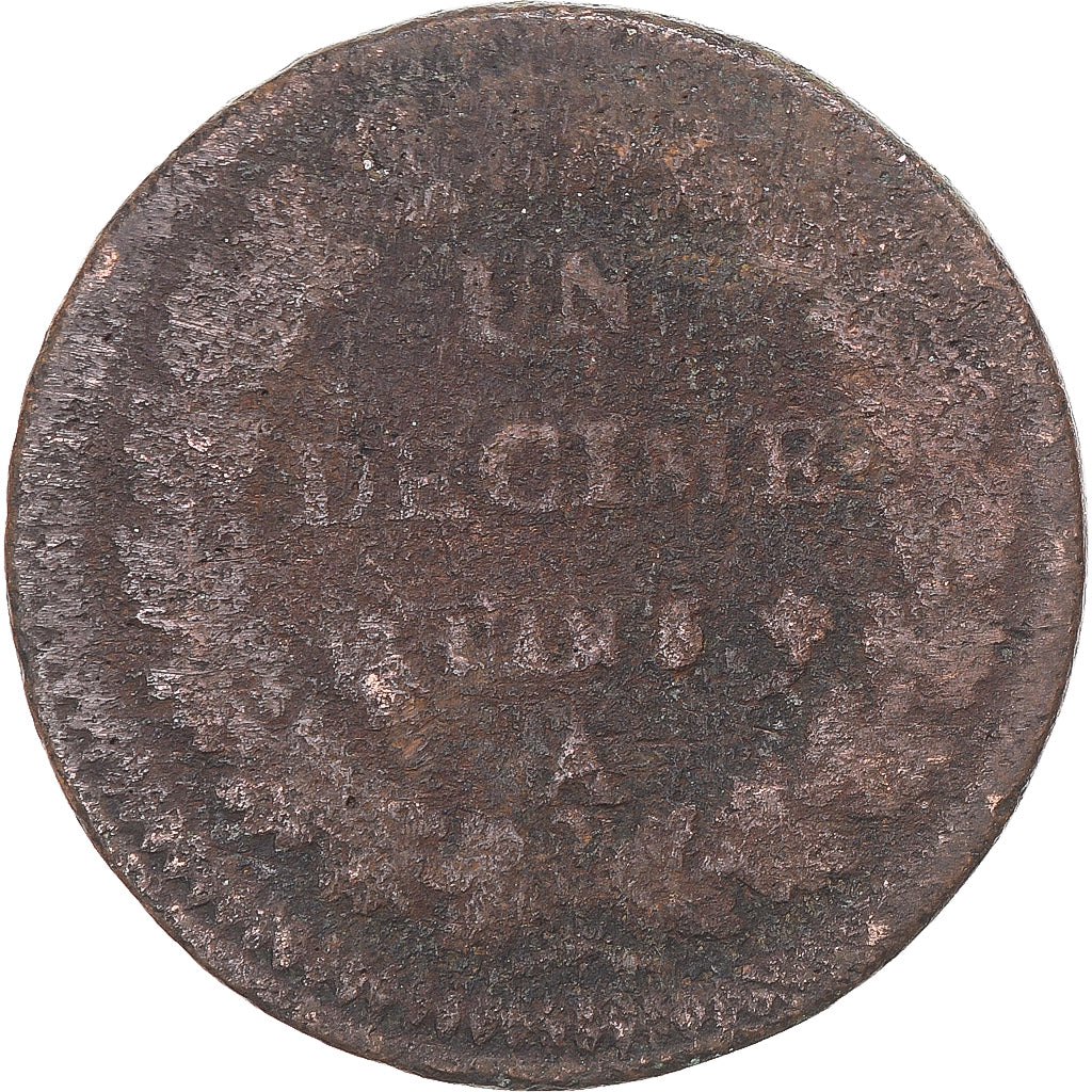 Coin, France, Dupré, Decime, AN 5, Paris, F(12-15), Copper, Gadoury:187