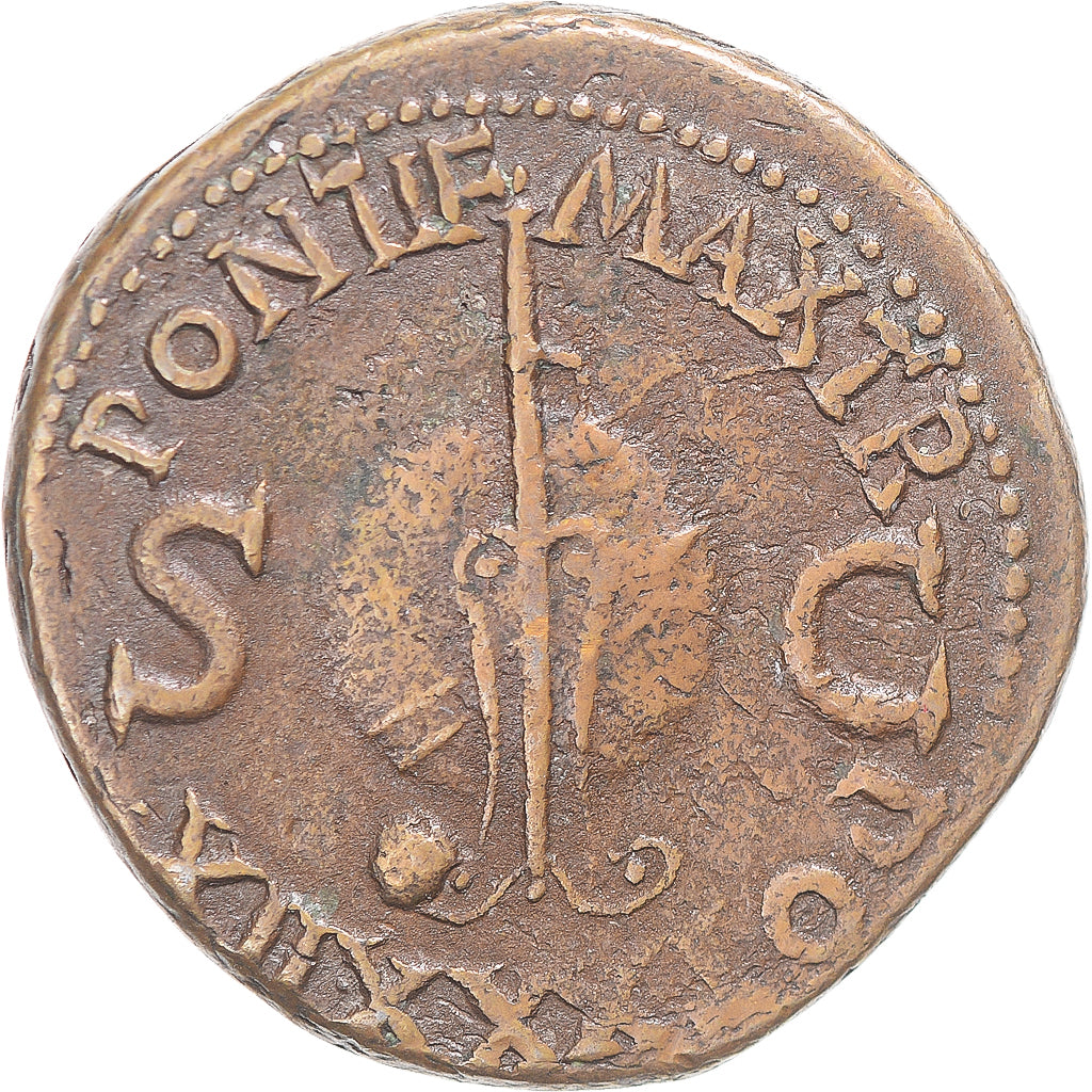 Coin, Tiberius, As, 14-37, Rome, AU(50-53), Bronze, RIC:64