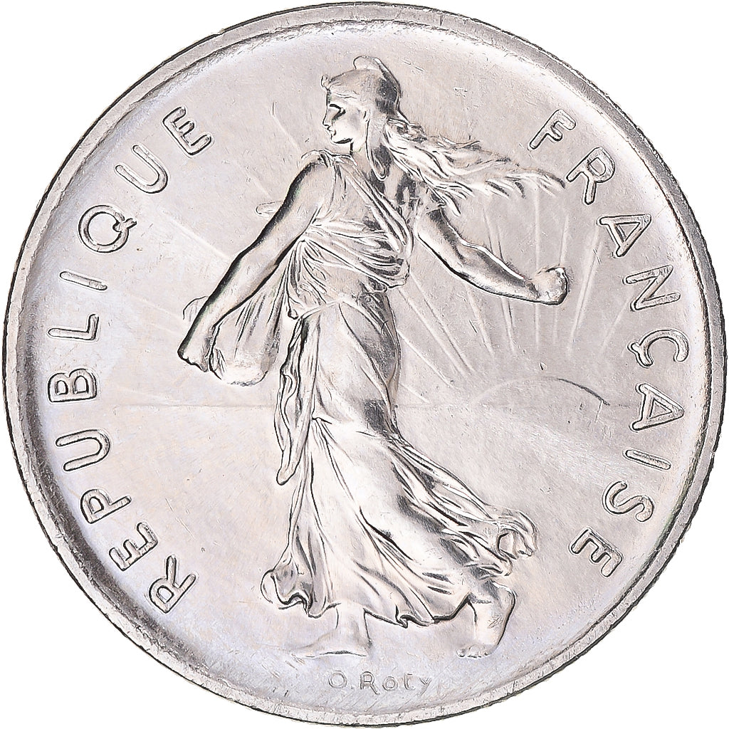 Moneda, Francia, Semeuse, 5 Francs, 1996, BU, SC+, Cuproníquel, Gadoury:771