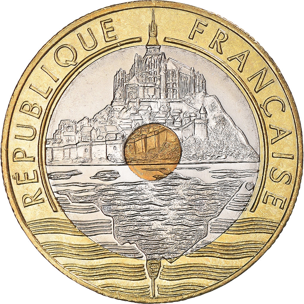Moneta, Francja, 20 Francs, 1996, MS(63), Bimetaliczny, Gadoury:871