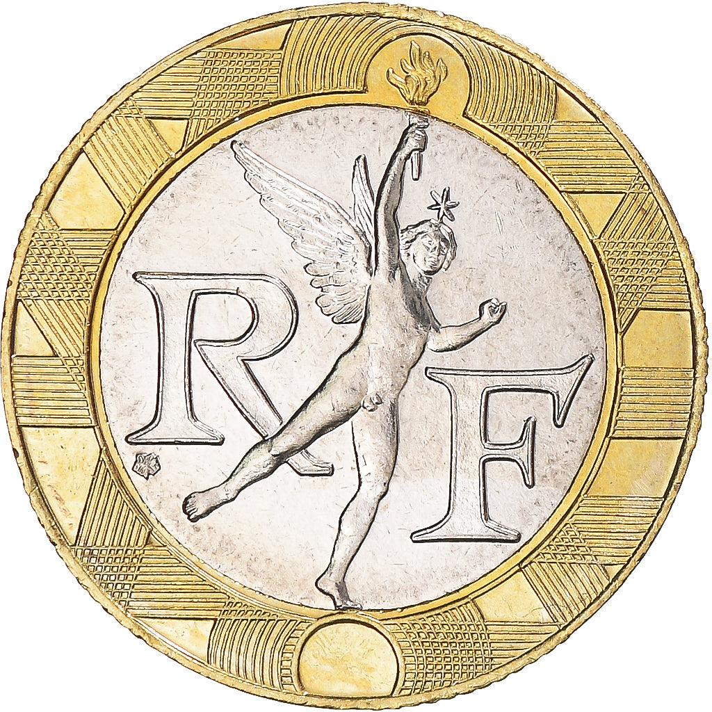 Coin, France, 10 Francs, 1996, MS(63), Bi-Metallic, Gadoury:827