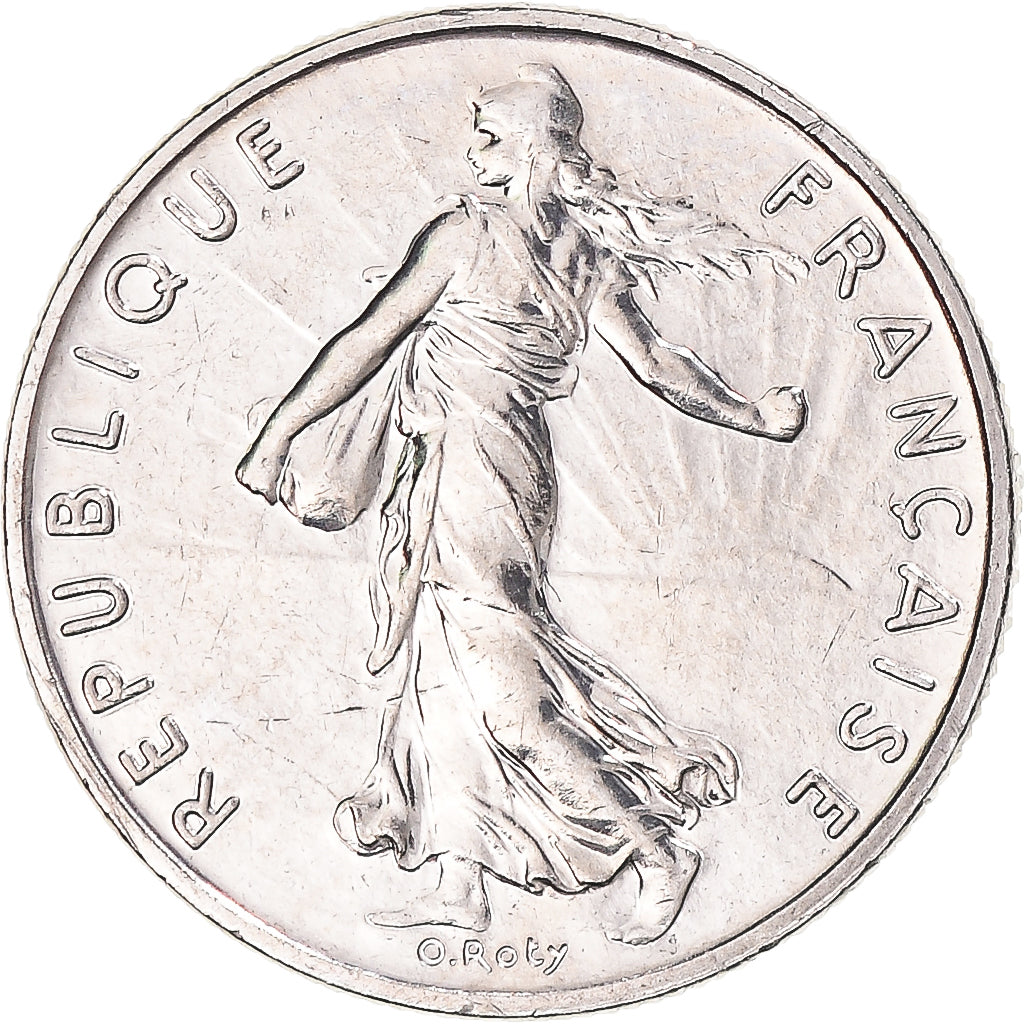 Munten, Frankrijk, Semeuse, 1/2 Franc, 1990, série FDC, UNC, Nickel