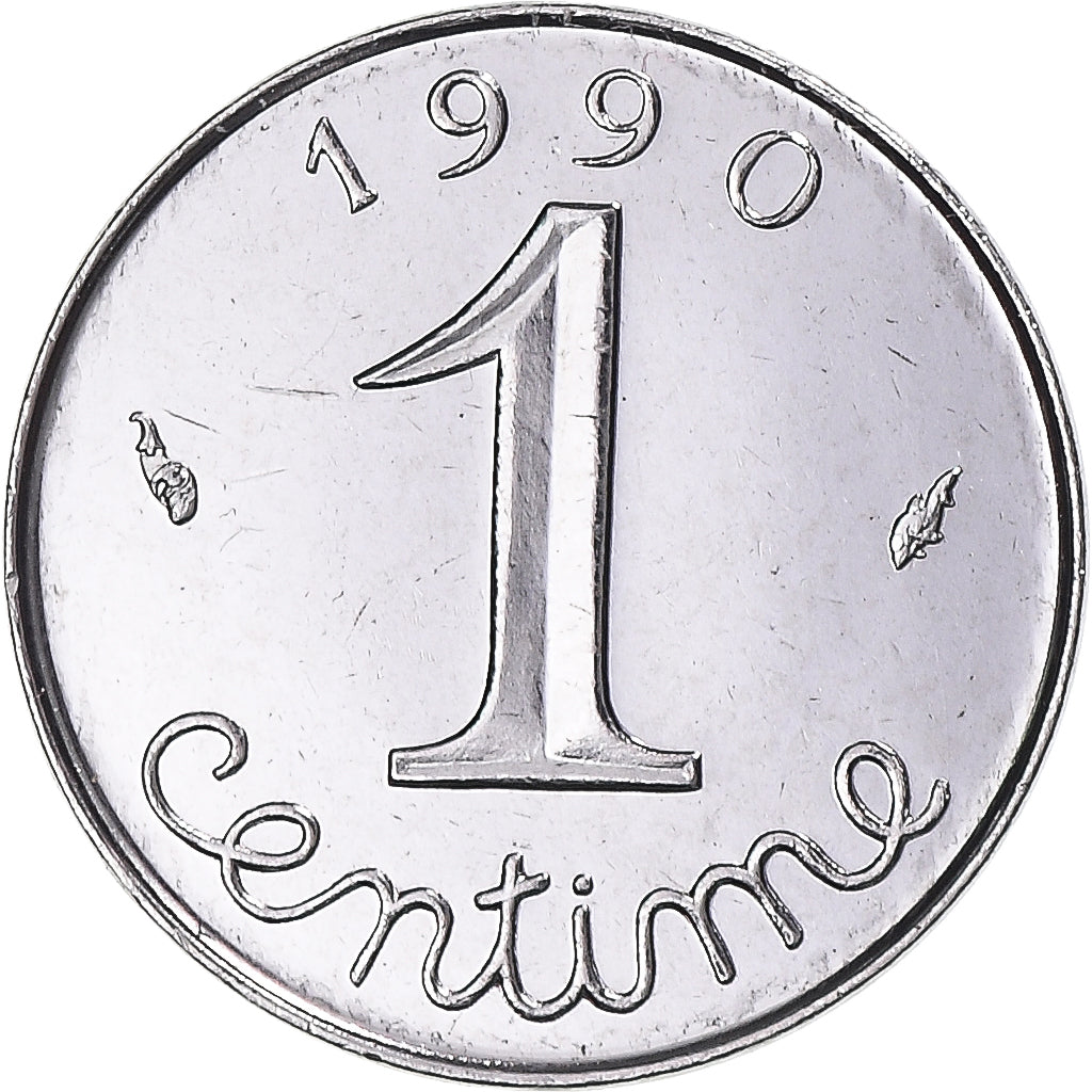 Munten, Frankrijk, Épi, Centime, 1990, série FDC, UNC, Stainless Steel