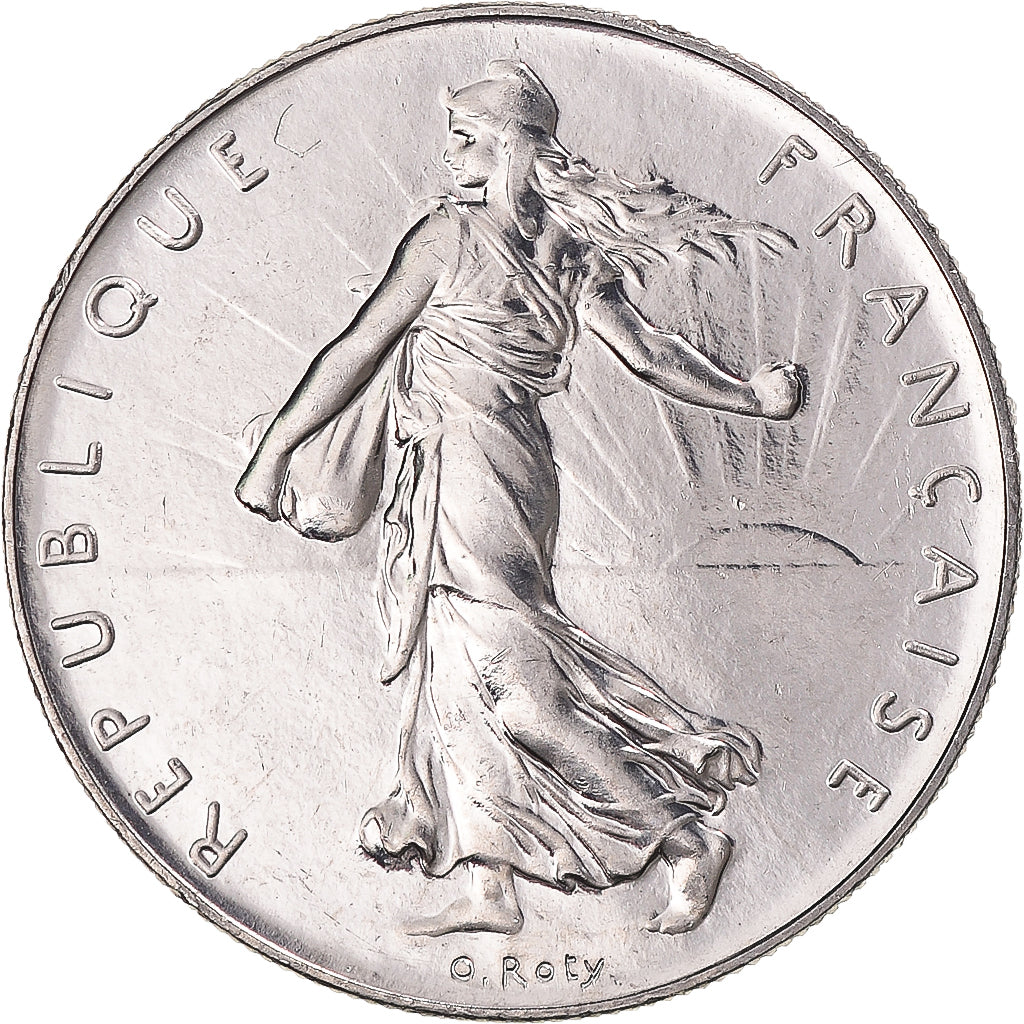 Moneta, Francja, Semeuse, Franc, 1990, série FDC, MS(64), Nikiel, Gadoury:474