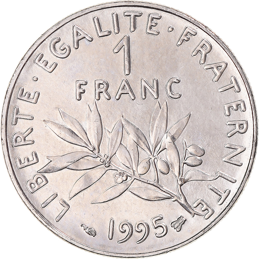 Moneta, Francja, Semeuse, Franc, 1995, MS(64), Nikiel, Gadoury:474