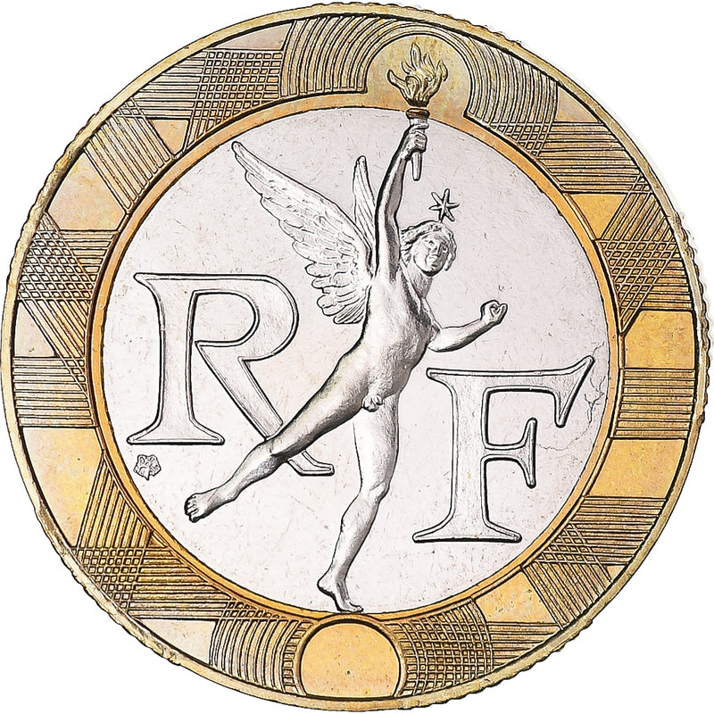 C08201 faux d'époque pour servir 10 francs génie 1988 pièce monnaie de faussaire