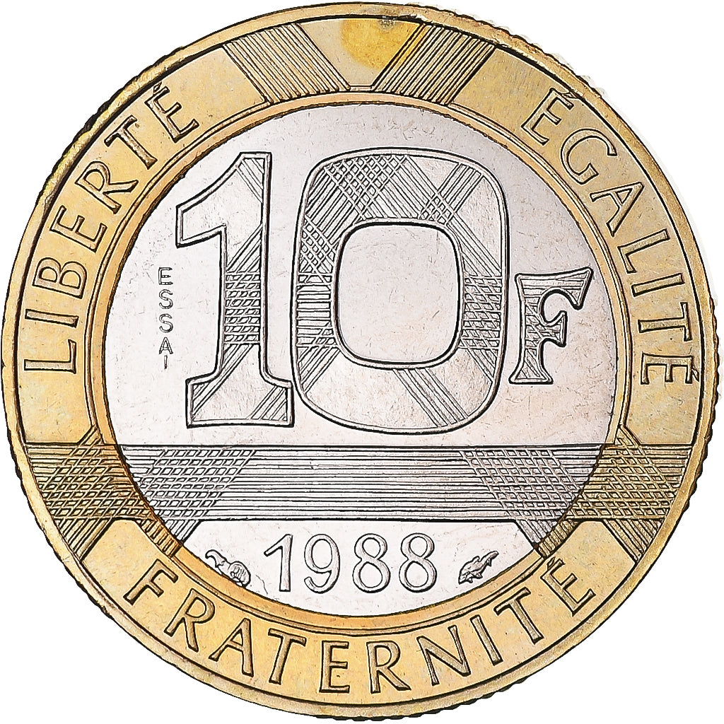 Münze, Frankreich, 10 Francs, 1988, Monnaie de Paris, ESSAI, STGL, Bi-Metallic