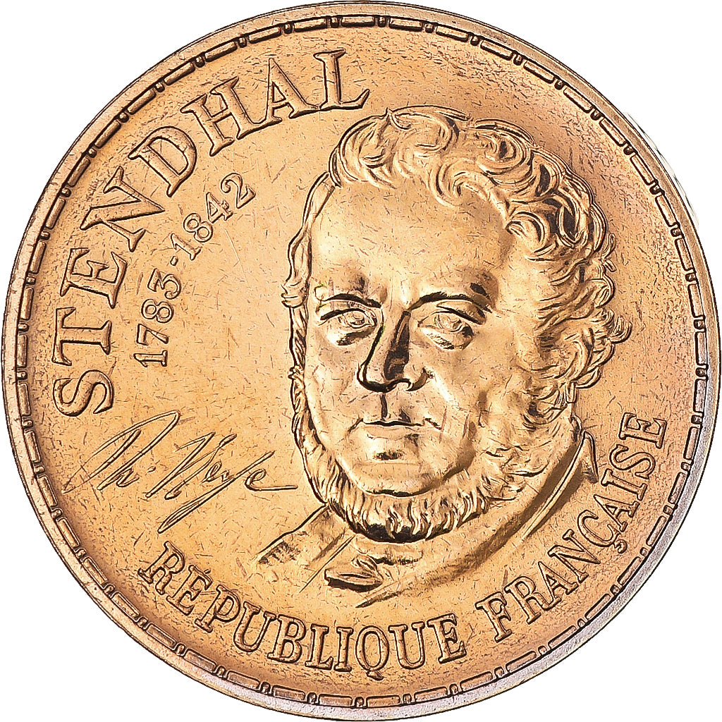 Munten, Frankrijk, Stendhal, 10 Francs, 1983, Monnaie de Paris, ESSAI, FDC