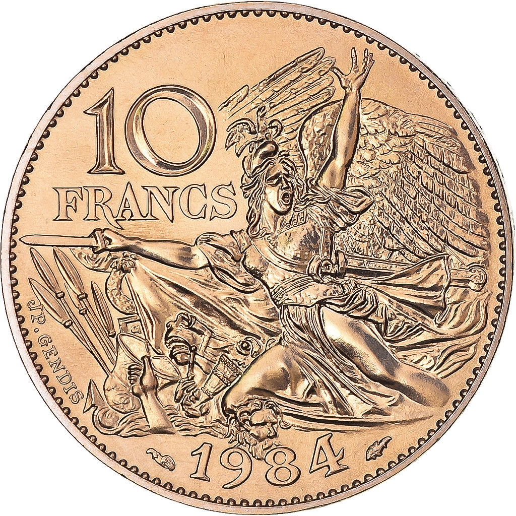 Münze, Frankreich, François Rude, 10 Francs, 1984, Monnaie de Paris, ESSAI