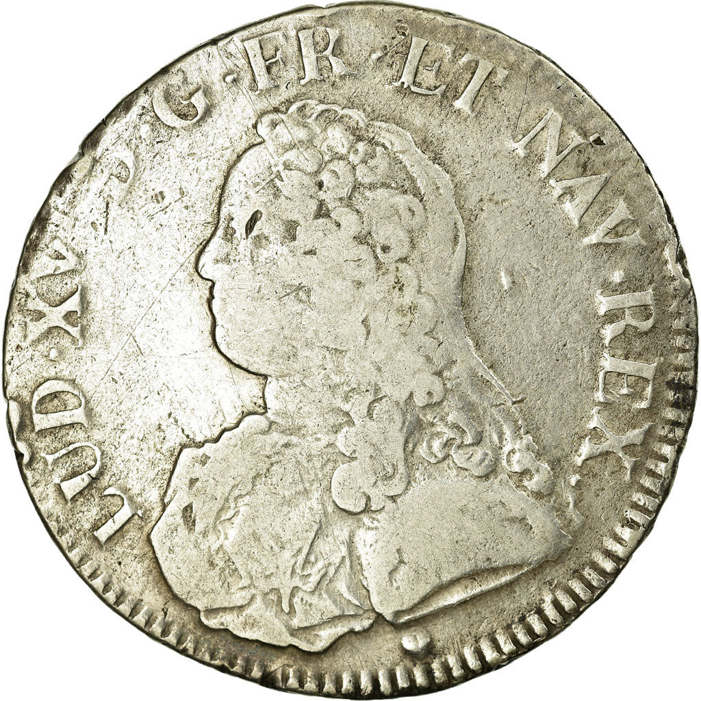 Coin, France, Louis XV, Écu aux branches d'olivier, Ecu, 1737, Strasbourg