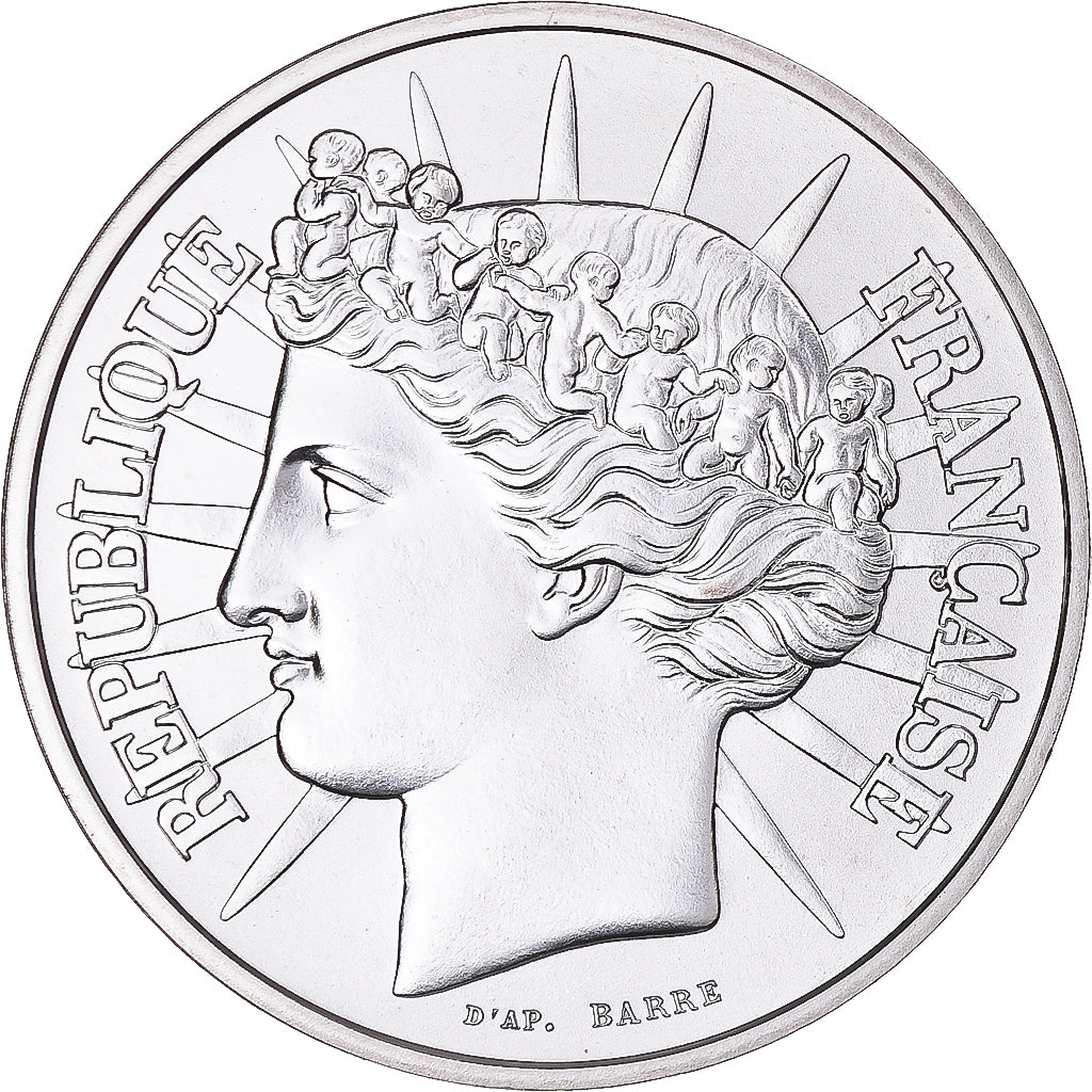 Moneta, Francia, Fraternité, 100 Francs, 1988, Monnaie de Paris, ESSAI, FDC