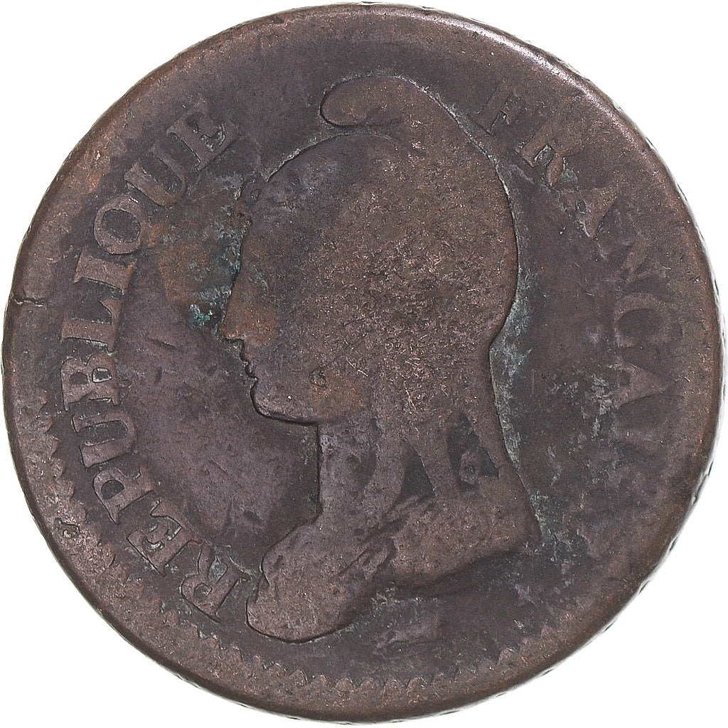 Coin, France, Dupré, Decime, AN 8, Paris, VF(20-25), Copper, Gadoury:187a