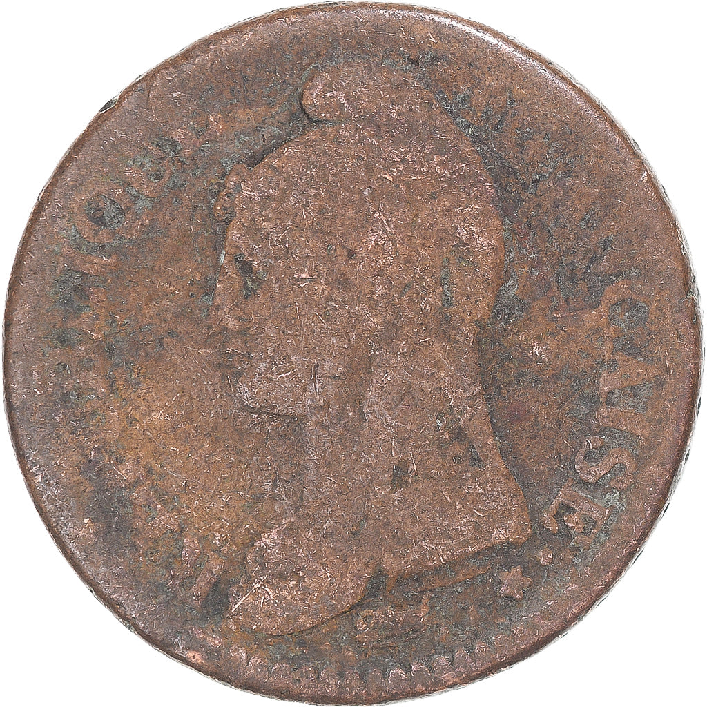 Moeda, França, Dupré, Decime, AN 7, Paris, VF(20-25), Cobre, Gadoury:187