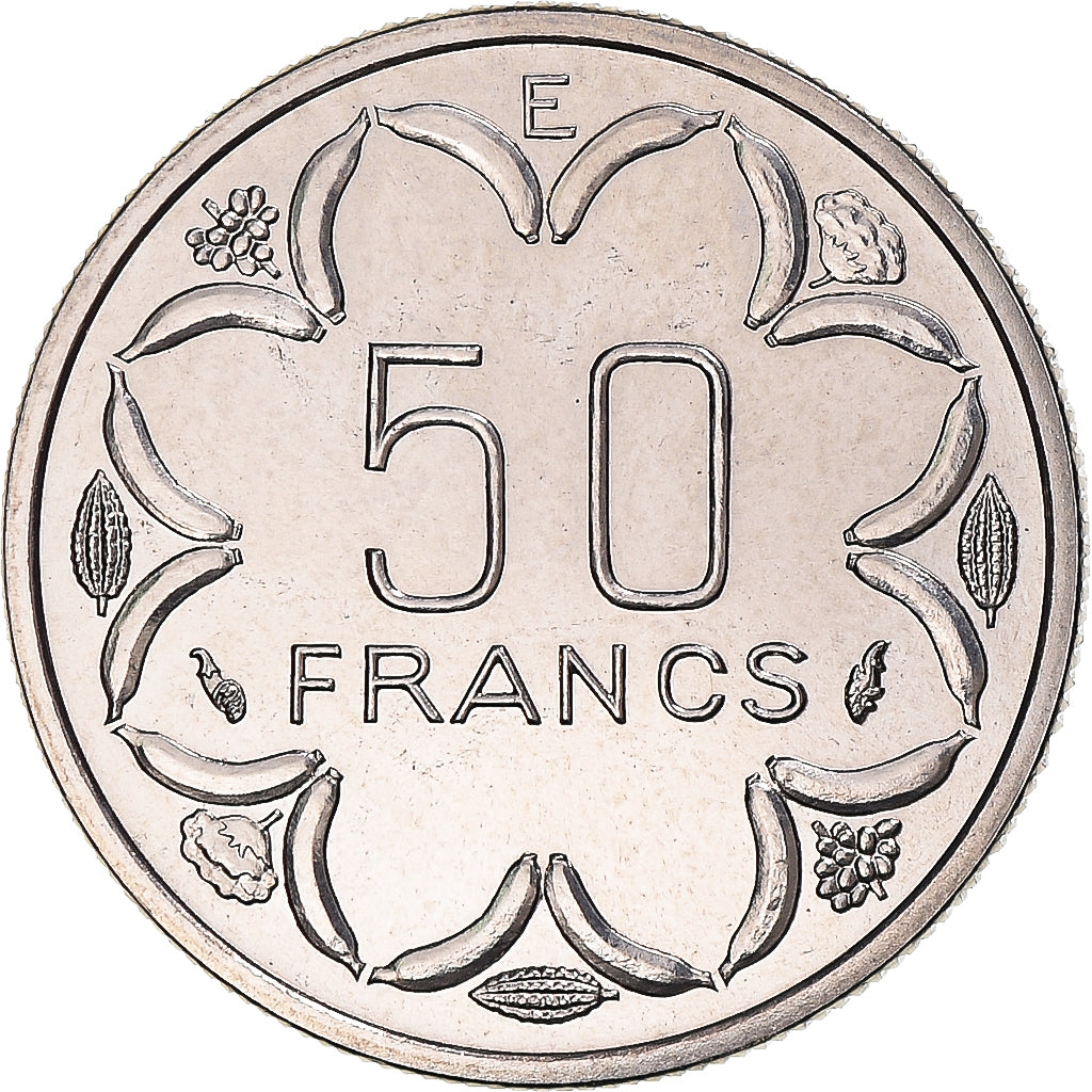 Coin, Gabon, 50 Francs, 1976, Monnaie de Paris, ESSAI, MS(65-70), Nickel, KM:11