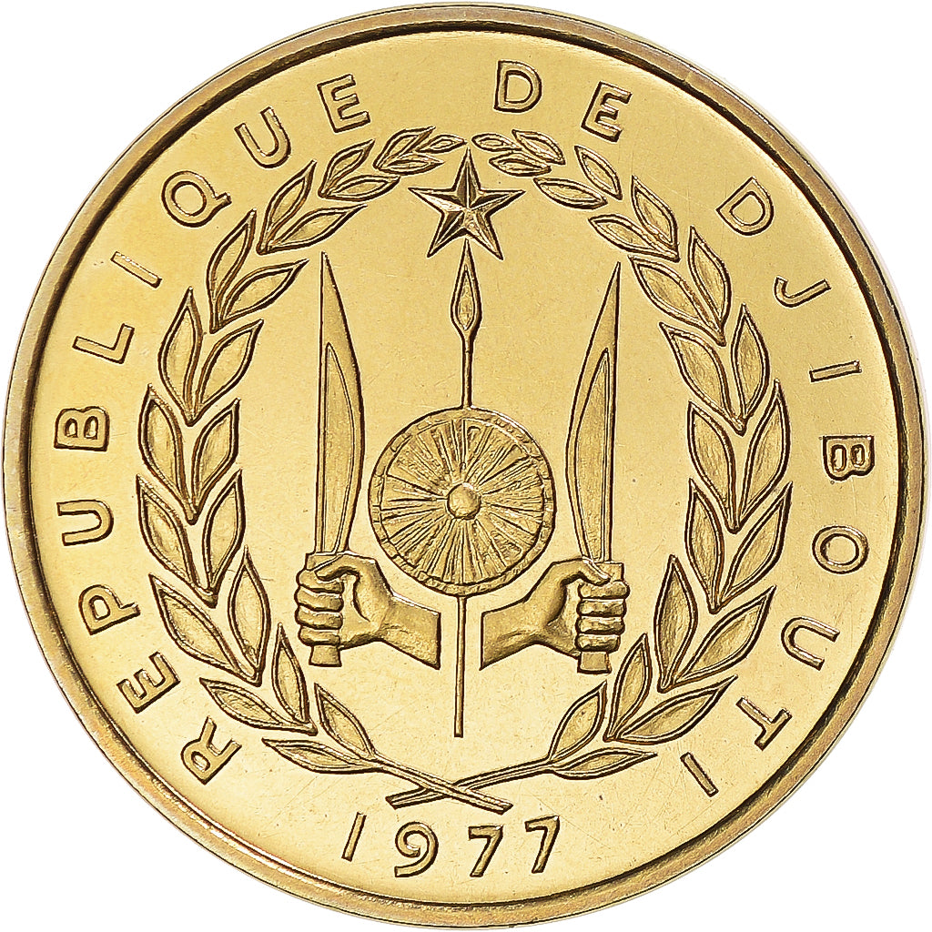 Munten, Djibouti, 20 Francs, 1977, Monnaie de Paris, ESSAI, FDC