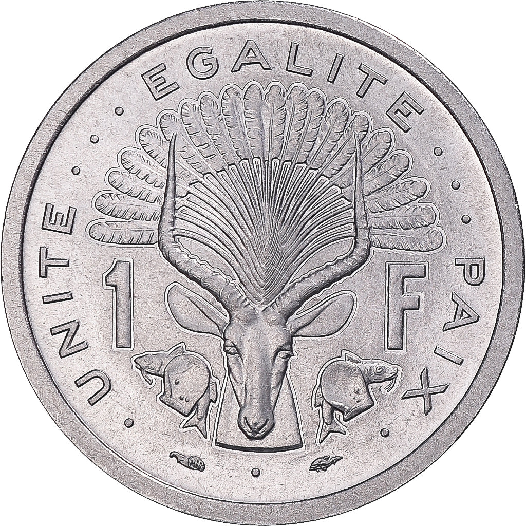 Moneda, Yibuti, Franc, 1977, Monnaie de Paris, ESSAI, FDC, Aluminio, KM:E1