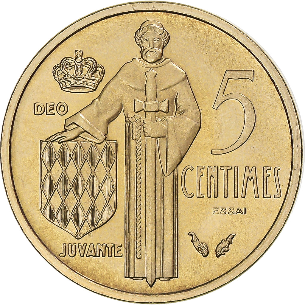 Moneta, Monaco, Rainier III, 5 Centimes, 1976, Monnaie de Paris, PRÓBA