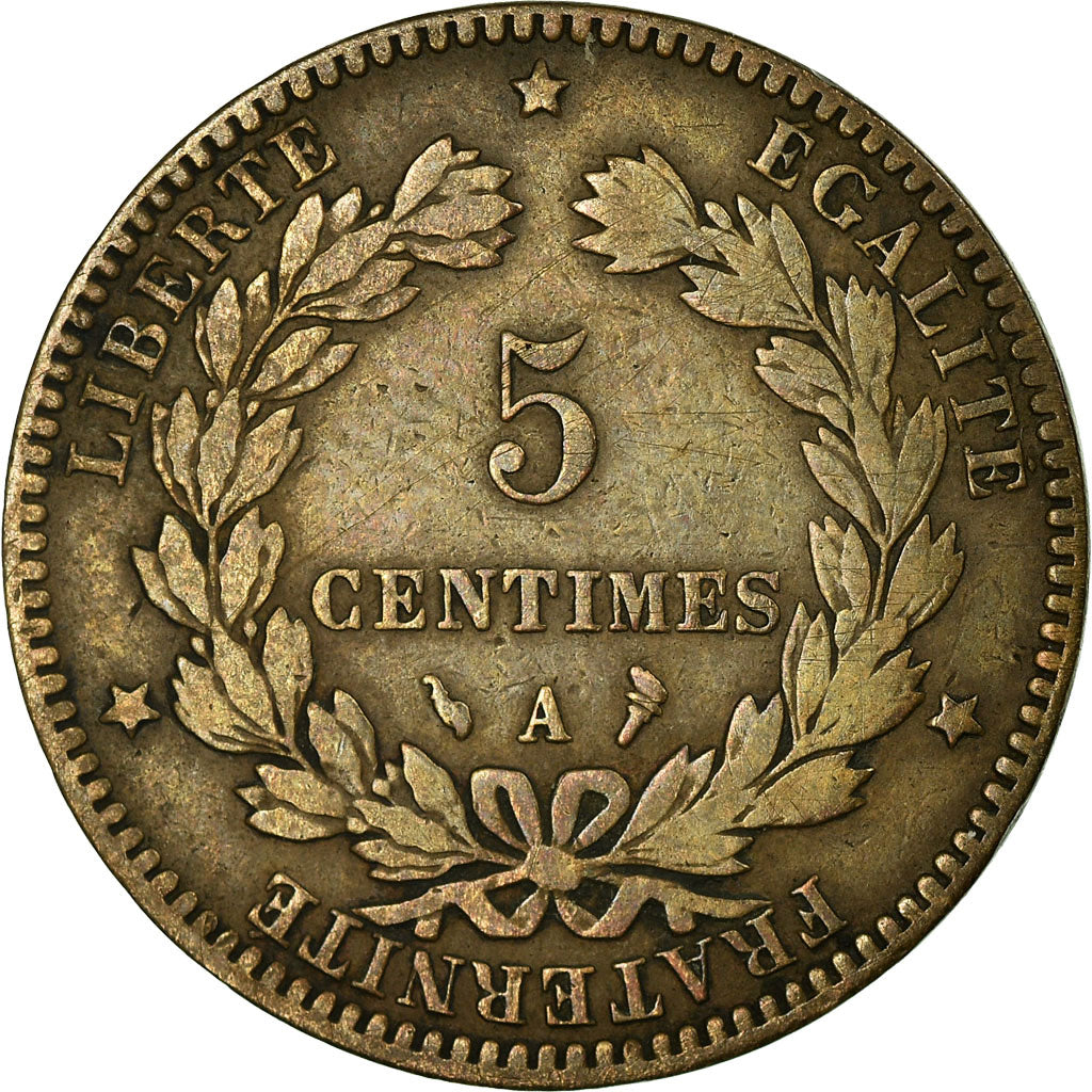 Coin, France, Cérès, 5 Centimes, 1896, Paris, VF(20-25), Bronze, KM:821.1