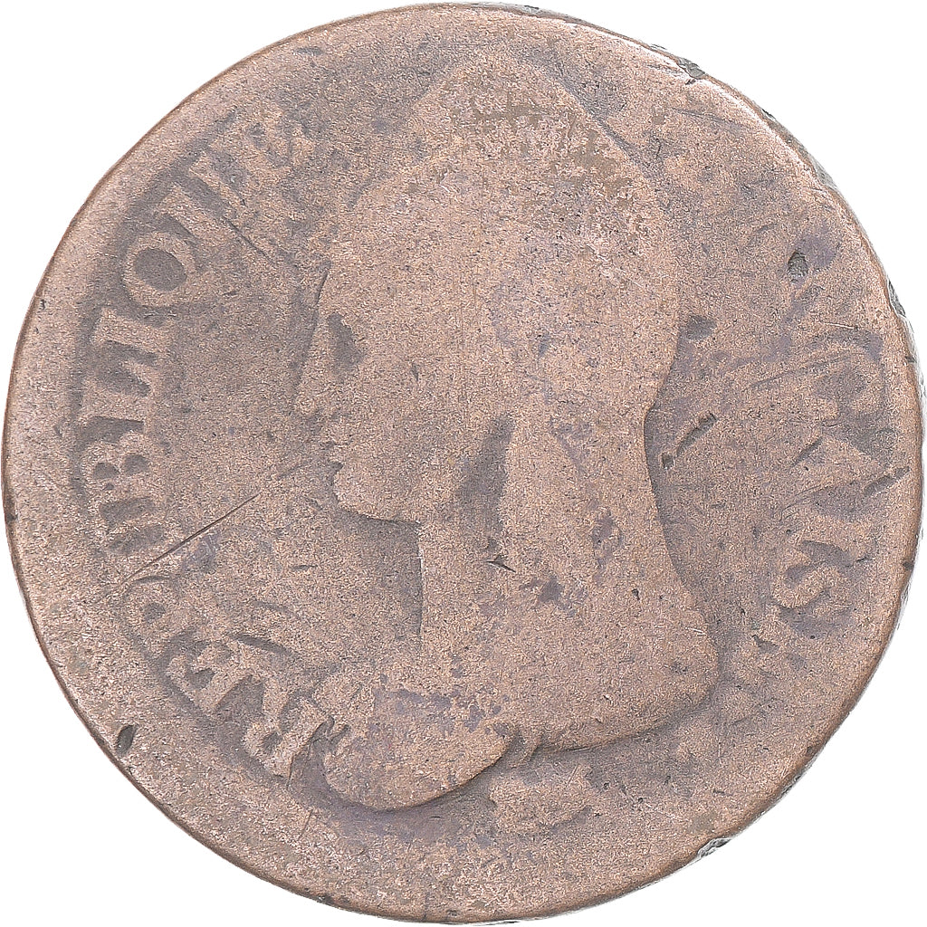 Moeda, França, Dupré, Decime, AN 5, Paris, VF(20-25), Cobre, Gadoury:187