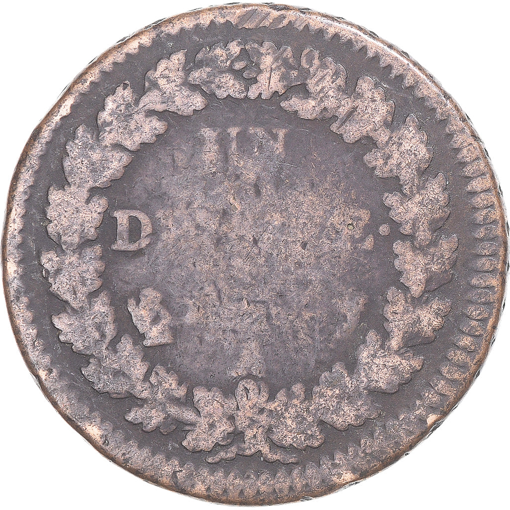Moeda, França, Dupré, Decime, Paris, F(12-15), Cobre, Gadoury:187/187a