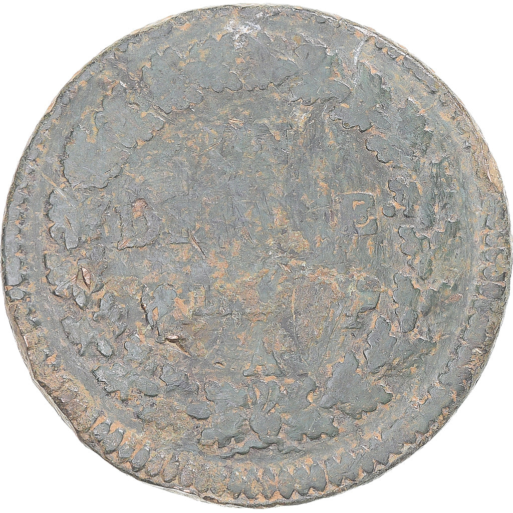 Moneda, Francia, Dupré, Decime, Paris, BC+, Cobre, Gadoury:187/187a