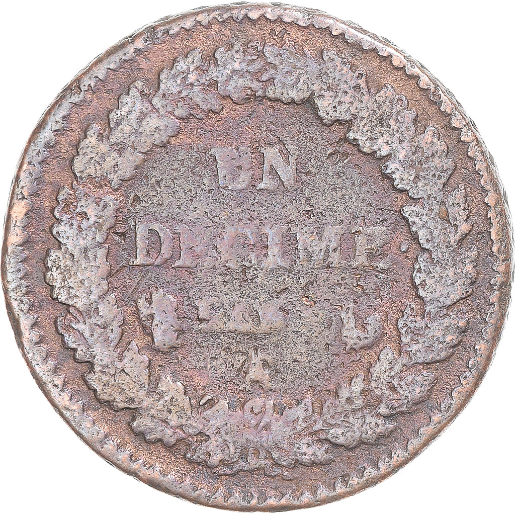 Munten, Frankrijk, Dupré, Decime, Paris, FR, Koper, Gadoury:187/187a