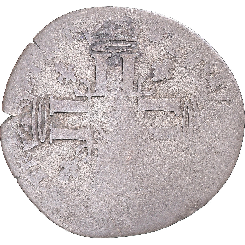 Munten, Frankrijk, Louis XIV, Quinzain aux 8 L, contremarqué lis, ZG+, Billon