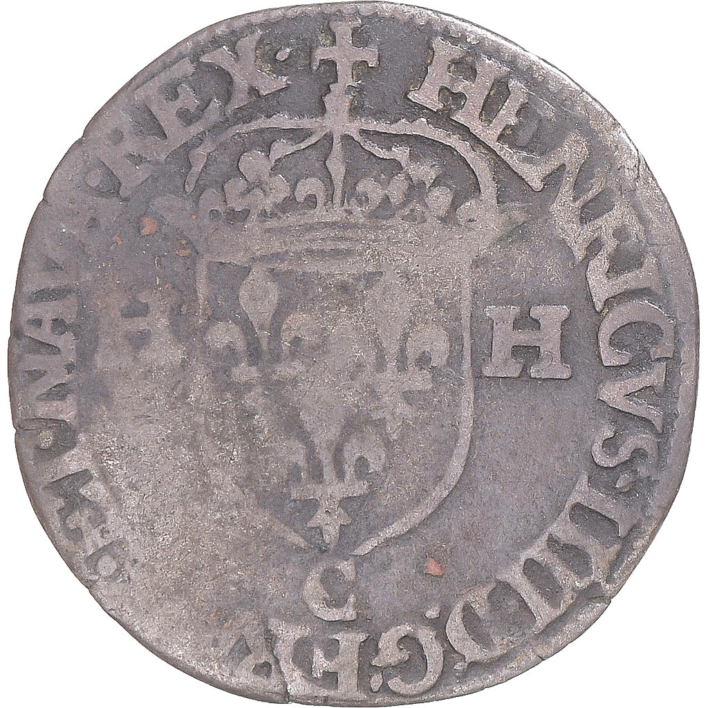 Moneta, Francia, Henri IV, Douzain, 1593, Saint-Lô, MB+, Biglione, Gadoury:552