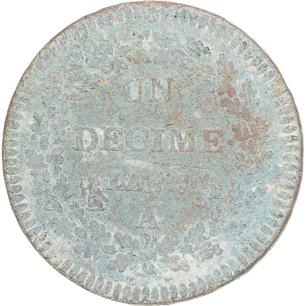 Monnaie, France, Dupré, Decime, AN 7, Paris, B+, Cuivre, Gadoury:187