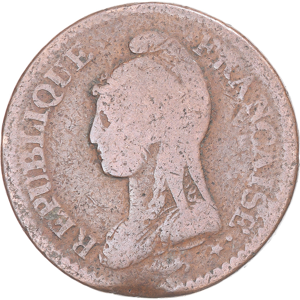 Munten, Frankrijk, Dupré, Decime, AN 5, Paris, FR+, Koper, Gadoury:187