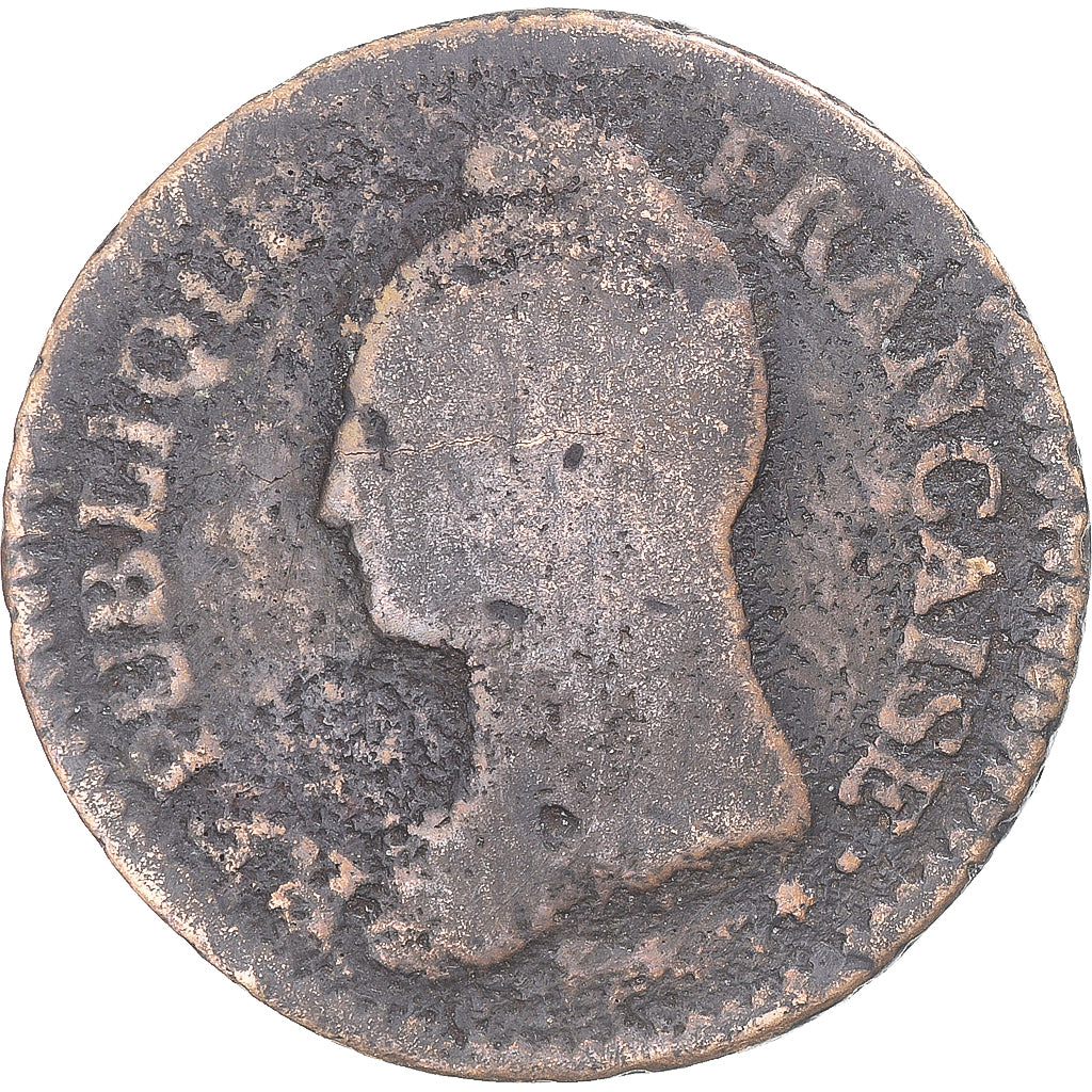 Moeda, França, Dupré, Decime, Paris, F(12-15), Cobre, Gadoury:187