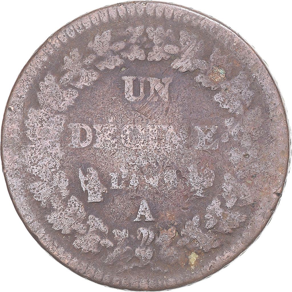 Moeda, França, Dupré, Decime, Paris, VF(20-25), Cobre, Gadoury:187