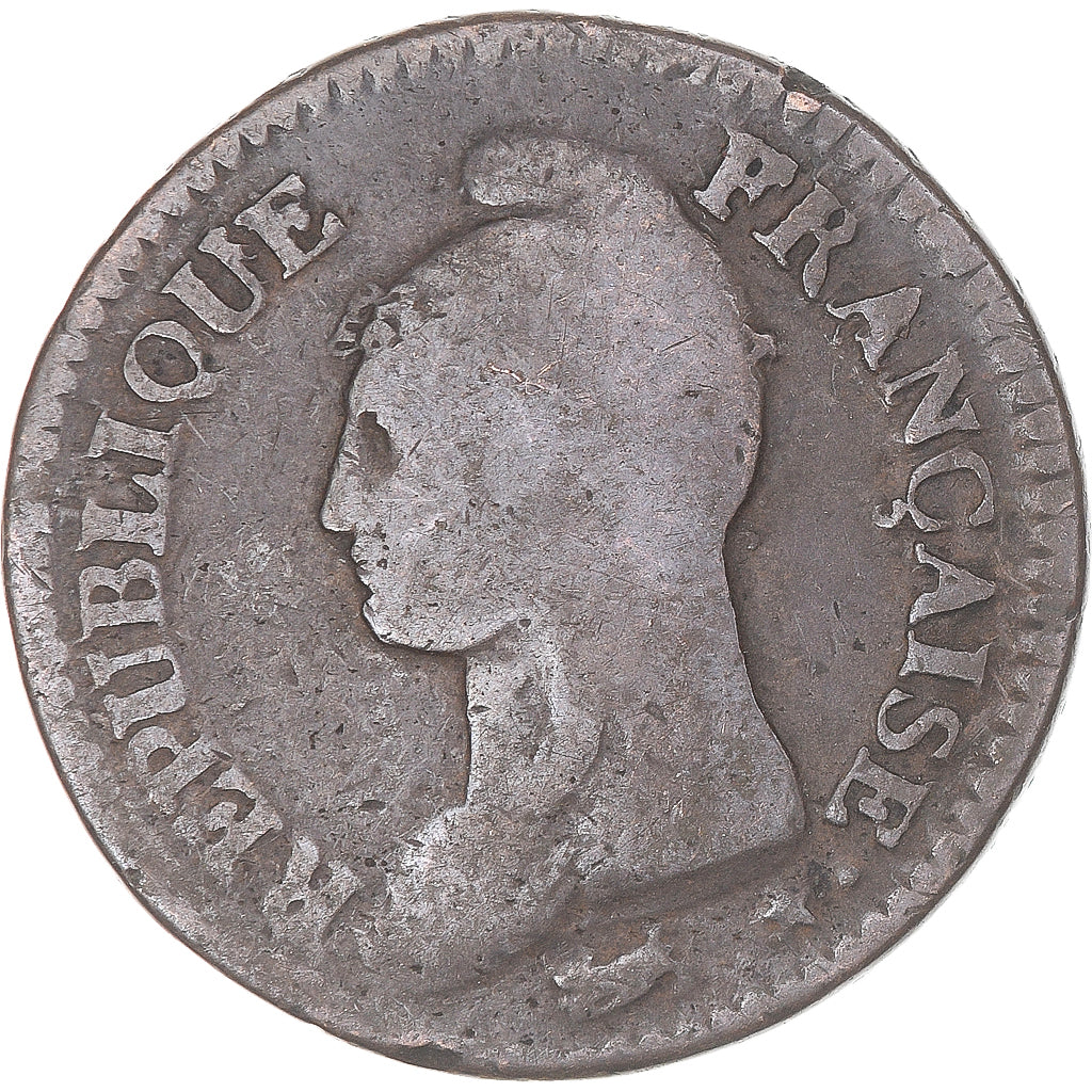 Moeda, França, Dupré, Decime, Paris, VF(20-25), Cobre, Gadoury:187