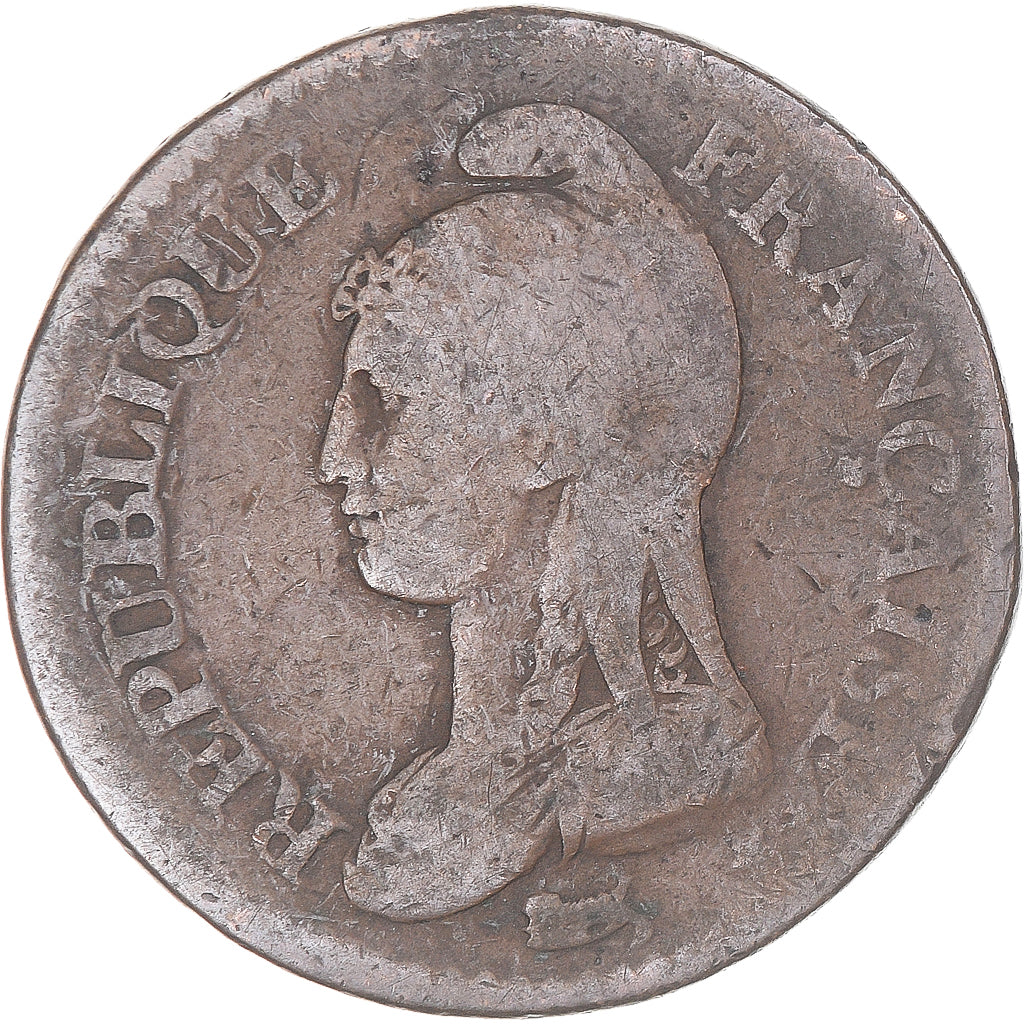 Munten, Frankrijk, Dupré, Decime, Paris, FR+, Koper, Gadoury:187