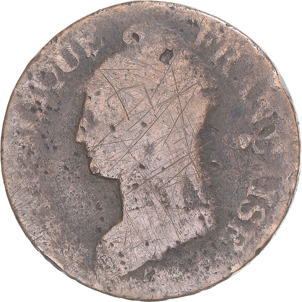 Moeda, França, Dupré, 5 Centimes, AN 8/5, Metz, VF(20-25), Cobre, Gadoury:126a