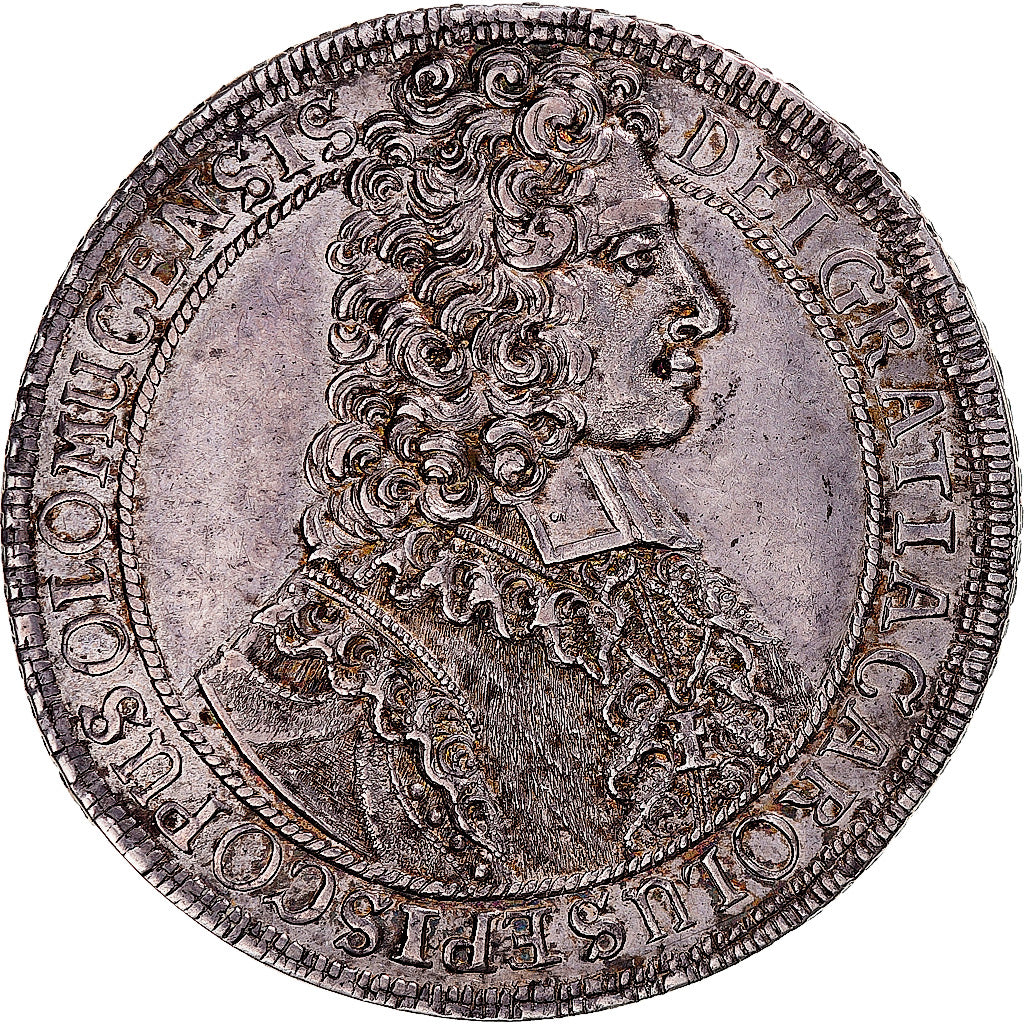 Bishopric of Olomouc, Karl III Josef, Thaler, 1707, Olomouc, Silver, AU(55-58)