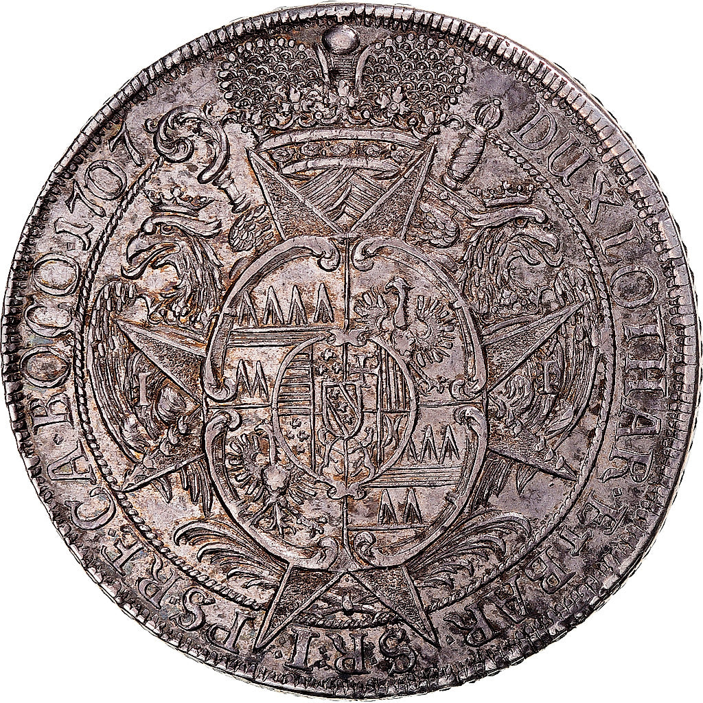 Bishopric of Olomouc, Karl III Josef, Thaler, 1707, Olomouc, Silver, AU(55-58)