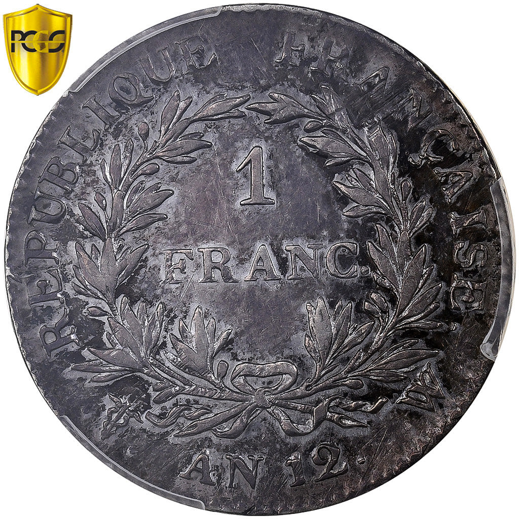 Moneda, Francia, Bonaparte Premier Consul, Franc, An 12, Lille, PCGS, AU50
