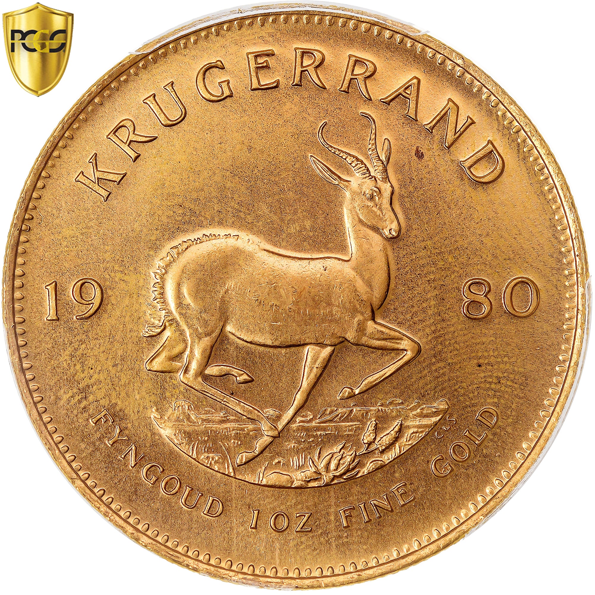Südafrika, Krugerrand, 1 Oz, 1980, Pretoria, Gold, PCGS, MS66, KM:73