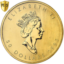 Canada, Elizabeth II, 50 Dollars, 1 Oz, 1993, Ottawa, Proof, Gold, PCGS, MS66