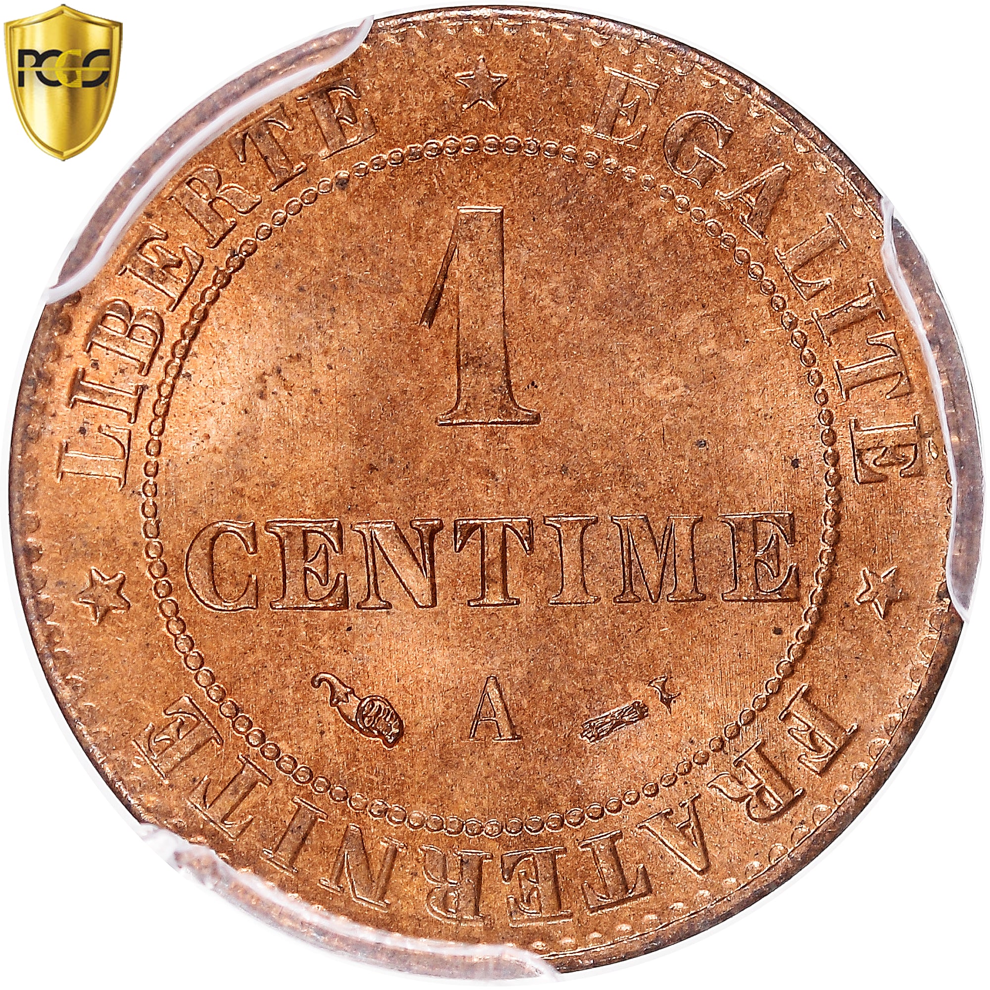 Monnaie, France, Cérès, Centime, 1884, Paris, PCGS, MS65RD, FDC, Bronze
