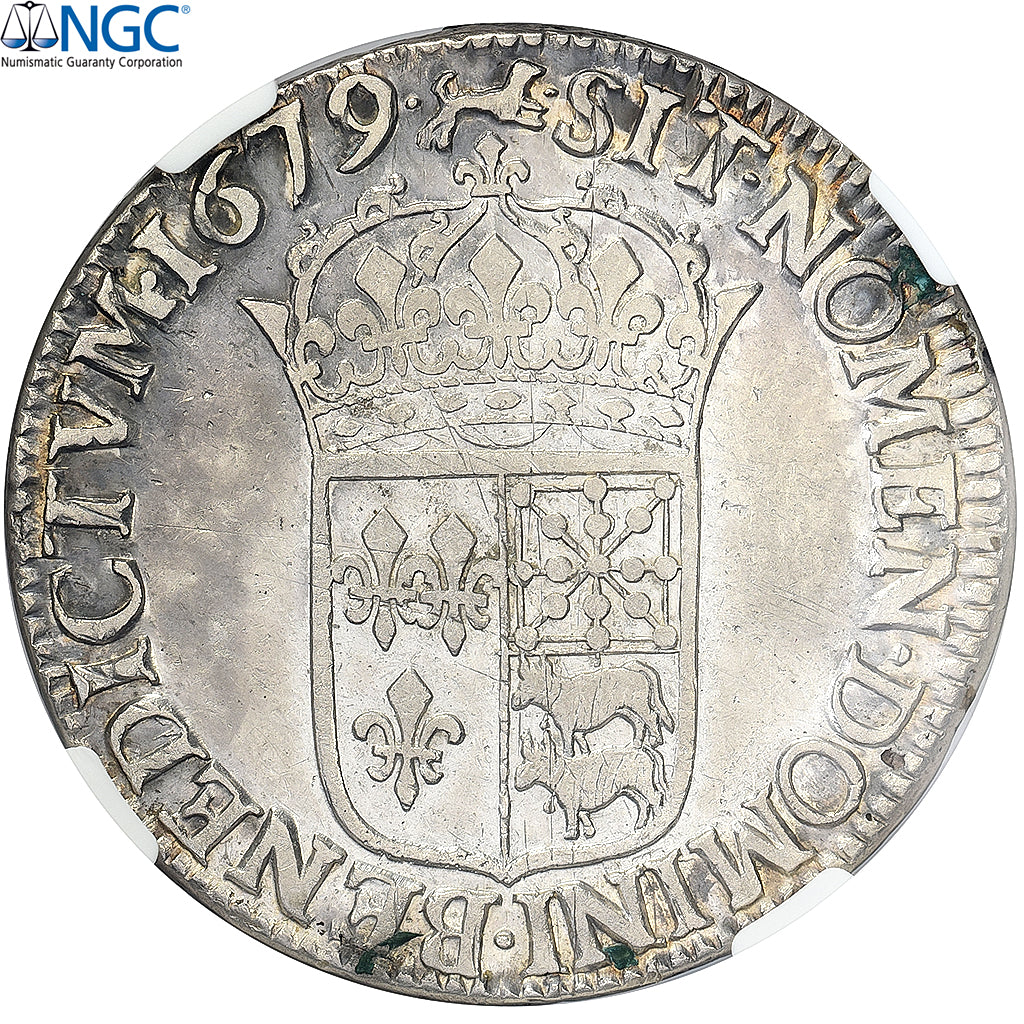 França, Louis XIV, Écu de Béarn au buste juvénile, 1679, Pau, TOP POP