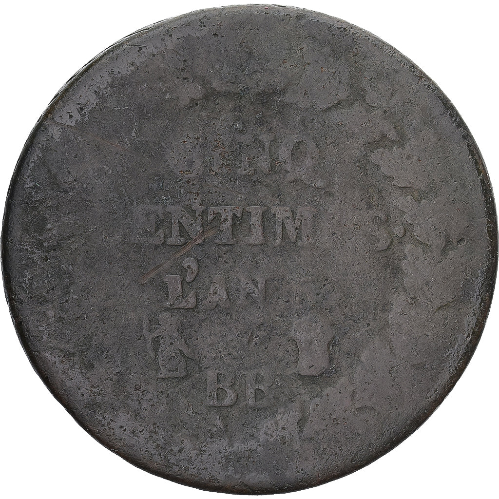 Moneda, Francia, Dupré, 5 Centimes, AN 5, Strasbourg, BC, Cobre, Gadoury:126