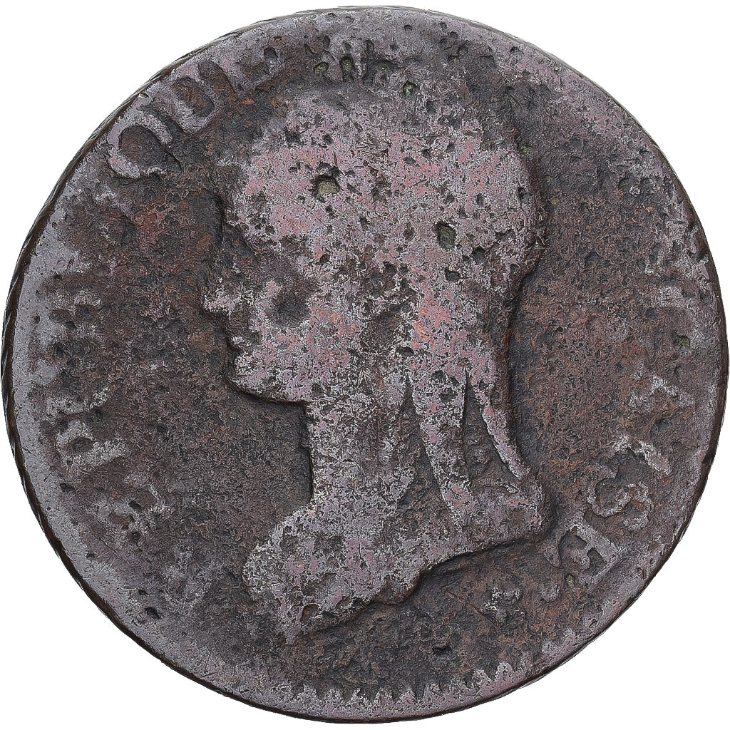 Munten, Frankrijk, Dupré, 5 Centimes, AN 8, Strasbourg, FR, Koper, Gadoury:126a